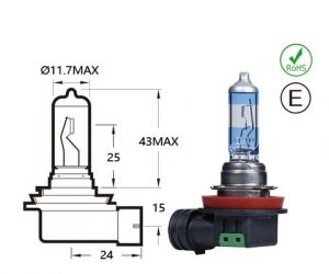 VP74004 H11 Halogen Bulb, Night Premium +80%