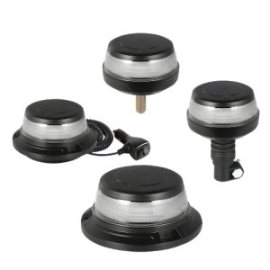 V-PRO VP13069 LED Beacon, Clear Lens Amber or Blue, Auto Dim ECE R65 Class 2, TA2, TB2, R10